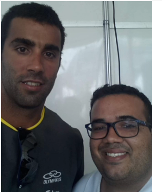 Renan com atleta atendido