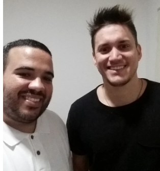 Renan com atleta atendido