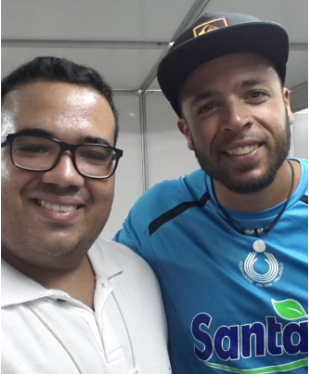 Renan com atleta atendido