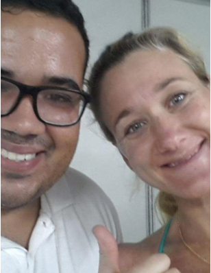Renan com atleta atendido