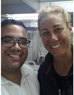 Renan com atleta atendido