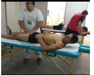 Renan com atleta atendido