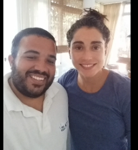 Renan com atleta atendido