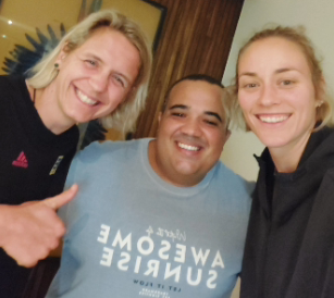Renan com atleta atendido